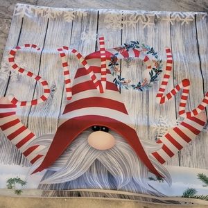 CHRISTMAS GNOME Candy Cane Snow Pillow Cover Set of 2